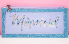 Load image into Gallery viewer, Floating Glitter Pencil Pouch Mermaid
