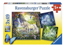 Load image into Gallery viewer, Ravensburger 3 X 49 Piece Beautiful Unicorns Puzzles