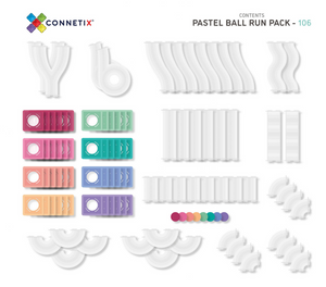 Connetix 106 Piece Pastel Ball Run Set
