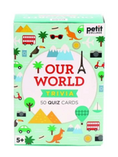 Load image into Gallery viewer, Petit Collage Trivia Card - Our World