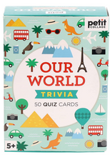 Load image into Gallery viewer, Petit Collage Trivia Card - Our World