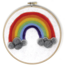 Load image into Gallery viewer, The Crafty Kit Co Rainbow Hoop Needle Felt