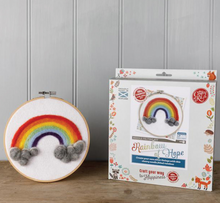 Load image into Gallery viewer, The Crafty Kit Co Rainbow Hoop Needle Felt