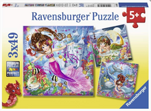 Load image into Gallery viewer, Ravensburger 3 X 49 Piece Charming Mermaids Puzzle