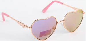 Love Heart Shaped Fashion Sunglasses Metal Rim with Mirror Lens