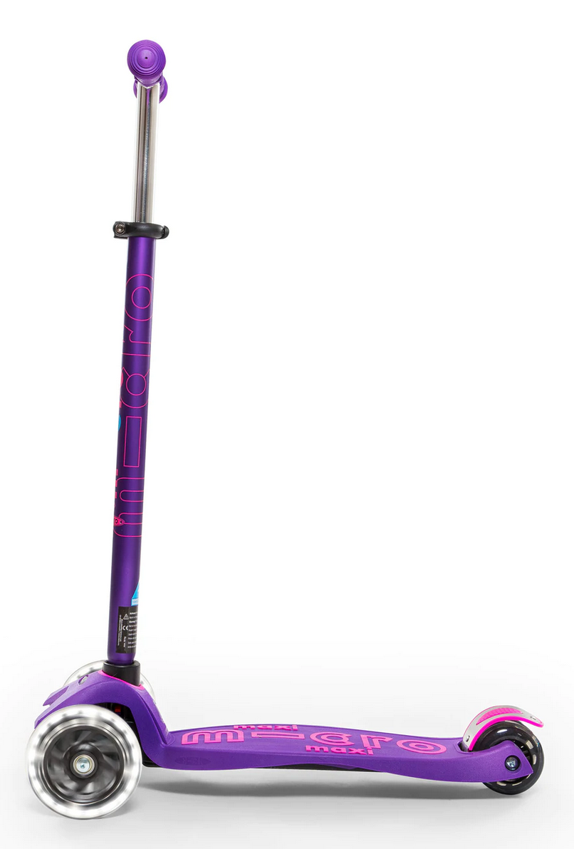 Micro Maxi Deluxe Scooter Purple LED Kinderplay Playthings