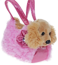 Load image into Gallery viewer, Fancy Pals Spaniel in Pink Fluffy Bag
