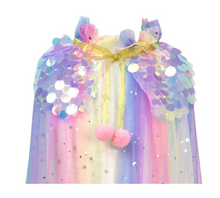 Load image into Gallery viewer, Pink Poppy Unicorn Princess Rainbow Tulle Cape