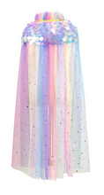 Load image into Gallery viewer, Pink Poppy Unicorn Princess Rainbow Tulle Cape