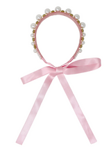 Load image into Gallery viewer, Pink Poppy Claris Headband Pearls & Jewels