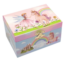 Load image into Gallery viewer, Fairy &amp; Unicorn Musical Jewellery Box

