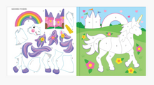 Load image into Gallery viewer, First Colour By Sticker Book Unicorns & More