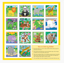 Load image into Gallery viewer, First Colour By Sticker Book Wild Animals