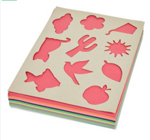 Load image into Gallery viewer, Construction Paper Pack with Stencils