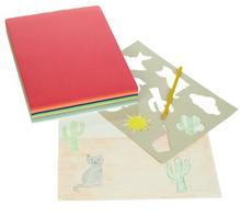 Load image into Gallery viewer, Construction Paper Pack with Stencils