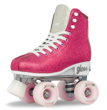 Load image into Gallery viewer, Disco GLAM Pink/Silver Roller Skates (Medium 3-6)