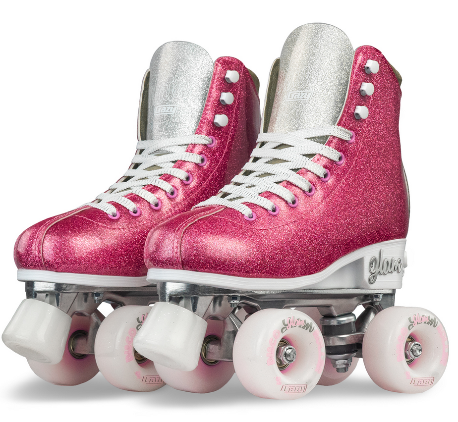 Disco GLAM Pink/Silver Roller Skates (Small j12-2)