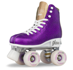 Disco GLAM Purple/Silver Roller Skates (Small j12-2)