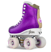 Load image into Gallery viewer, Disco GLAM Purple/Silver Roller Skates (Small j12-2)