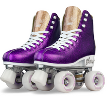 Load image into Gallery viewer, Disco GLAM Purple/Silver Roller Skates (Small j12-2)

