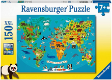 Load image into Gallery viewer, Ravensburger Animal World Map Puzzle 150 pieces