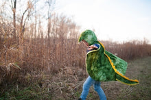 Load image into Gallery viewer, Great Pretenders Green T-Rex Hooded Cape