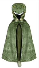 Load image into Gallery viewer, Great Pretenders Green T-Rex Hooded Cape