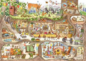 Brown Bear Wood Bunny's Birthday 100 piece puzzle