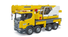 Load image into Gallery viewer, Bruder Scania R-Series Liebherr Crane Truck w/Light &amp; Sound
