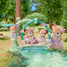 Load image into Gallery viewer, Sylvanian Deer Babies Floral Swing Set

