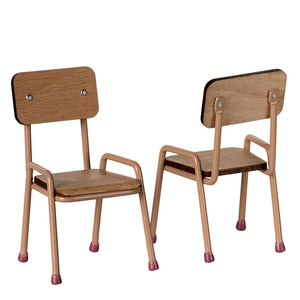 Maileg Table & Chair Set Mouse Dark Powder