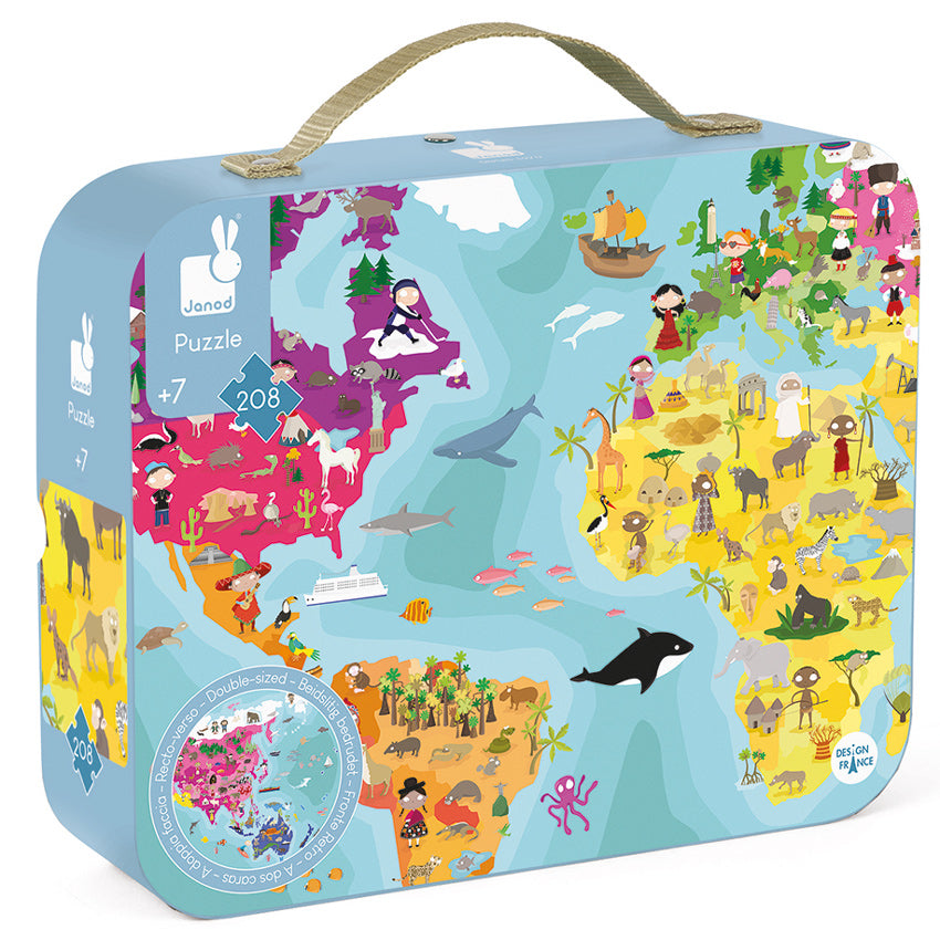 Janod Puzzle World Map 208 Pieces