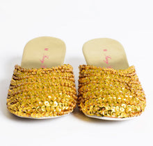 Load image into Gallery viewer, Fairy Girls Gold Princess Slippers - Large
