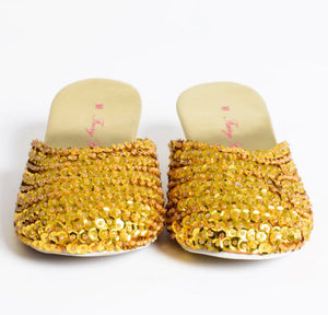 Fairy Girls Gold Princess Slippers - Large