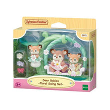 Load image into Gallery viewer, Sylvanian Deer Babies Floral Swing Set
