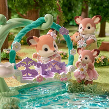 Load image into Gallery viewer, Sylvanian Deer Babies Floral Swing Set
