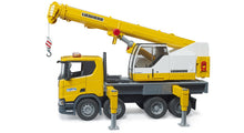 Load image into Gallery viewer, Bruder Scania R-Series Liebherr Crane Truck w/Light &amp; Sound
