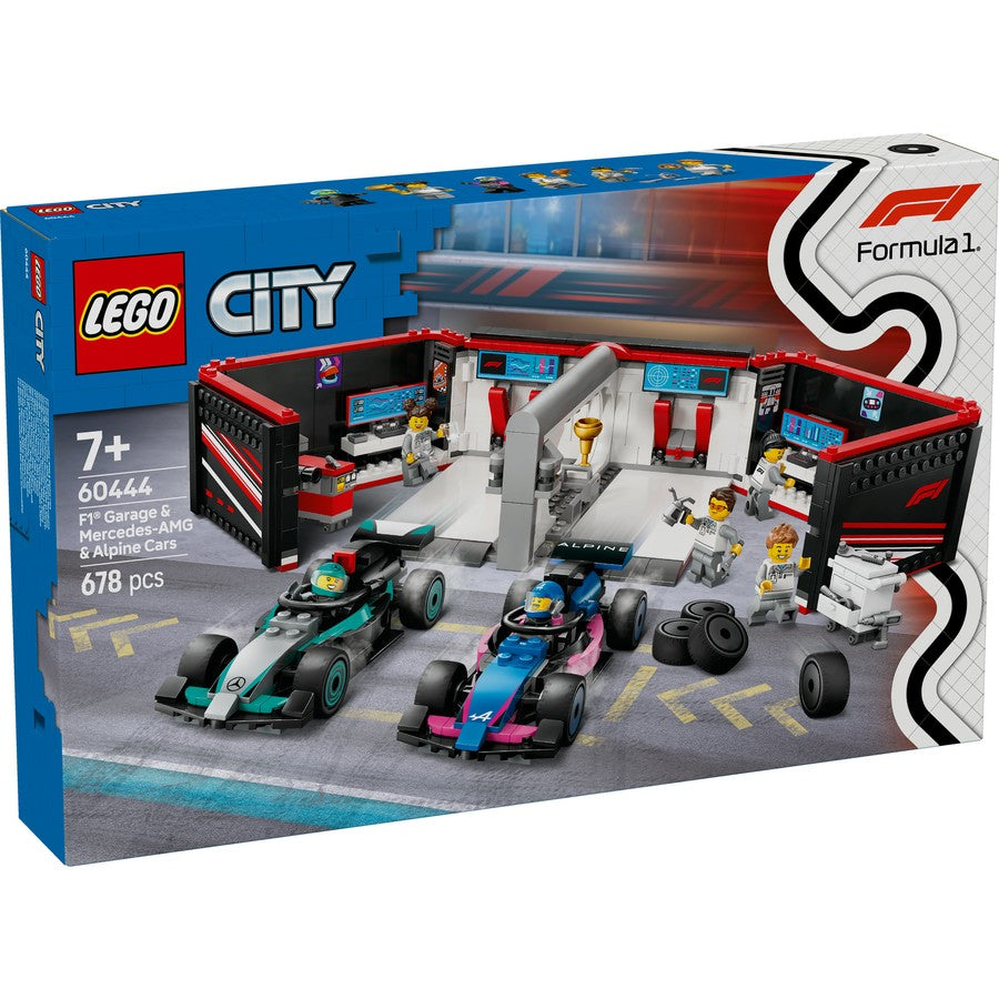 Lego City F1 Garage & Mercedes AMG & Alpine Cars 60444