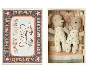 Maileg Baby Mice Twins in Matchbox