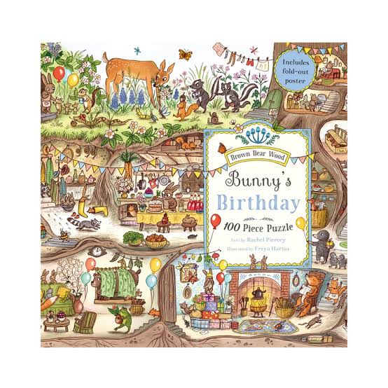 Brown Bear Wood Bunny's Birthday 100 piece puzzle