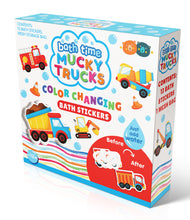Load image into Gallery viewer, Colour Changing Bath Stickers - Mucky Trucks
