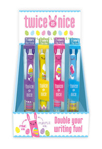 Twice as Nice 2 Colour Click Pen Rainbow