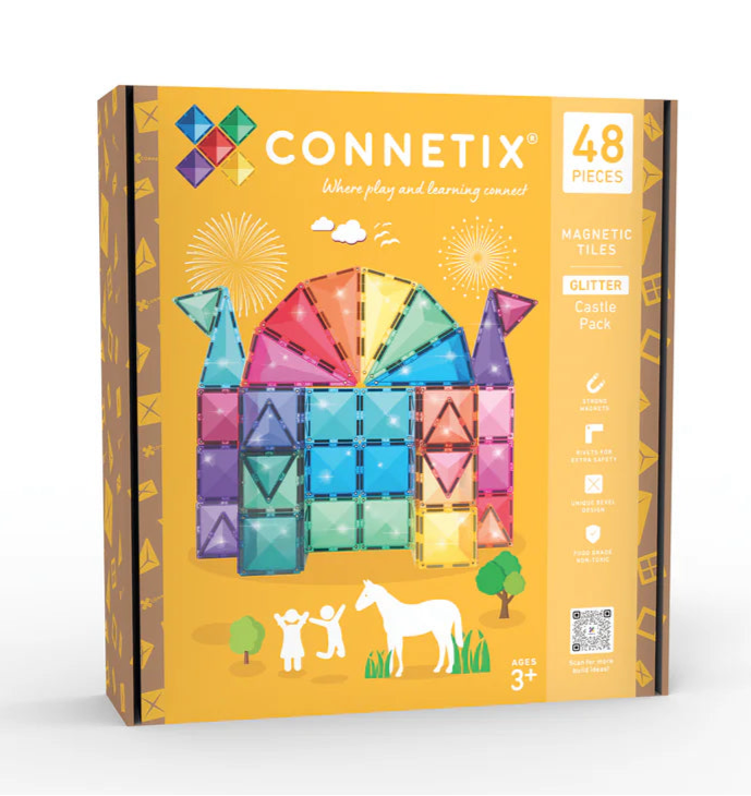 Connetix Glitter Castle Pack 48 Pieces
