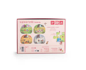Moulin Roty La Grande Famille 4 x Mini Puzzles ‘The Seasons’