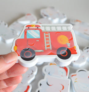 Colour Changing Bath Stickers - Mucky Trucks