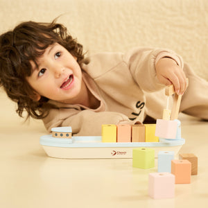 Classic World Wooden Block Boat