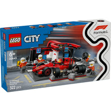 Load image into Gallery viewer, Lego City F1 Pit Stop &amp; Pit Crew with Ferrari Car 60443
