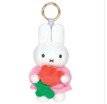 Load image into Gallery viewer, Plush Miffy Keyring with a Tulip
