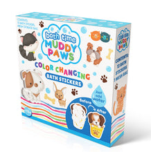 Load image into Gallery viewer, Colour Changing Bath Stickers - Muddy Paws
