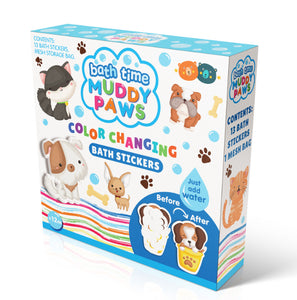 Colour Changing Bath Stickers - Muddy Paws